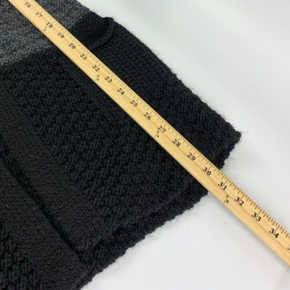 Cocagio‎ Hooded Cardigan Sweater Knit Open Gray Black Wool Blend Italy Medium - Picture 11 of 11
